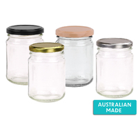 Round Glass Jars - 250ml size Australian Made with Lid