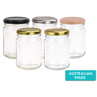 Round Glass Jars - 250ml size Australian Made with Lid