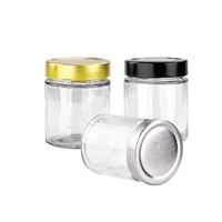 Round Glass Jars - 250ml - Jar with Tall Lid