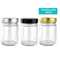 Round Glass Jars 325ml, With Tall Lid - AU Made