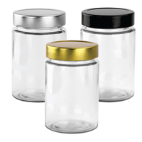 Round Glass Jars - 380ml - Jar with Tall Lid