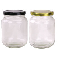 Round Glass Jars - 550ml Glass Jar with Lids