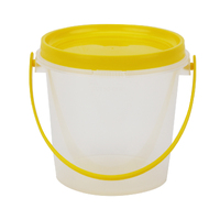 Carton of 180pcs Plastic Honey Buckets - 800ml/1kg With Anti-Tamper Handle Lid