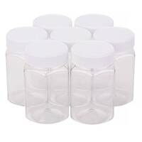 Plastic Honey Jar 360ml/500gm Hexagonal White Lid Food Grade Container