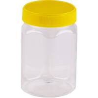 Carton of 126pc - Hexagonal Honey Jars 710ml /1kg with Yellow Lid